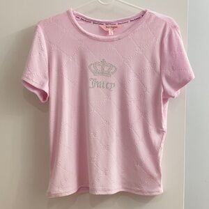Juicy Couture Pink Velvet Sleepwear Top Size L